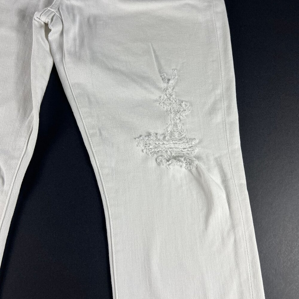 7 For All Mankind Jeans Women 34x28* Josefina Boyfriend Ankle White Denim Tag 30 - Picture 3 of 16